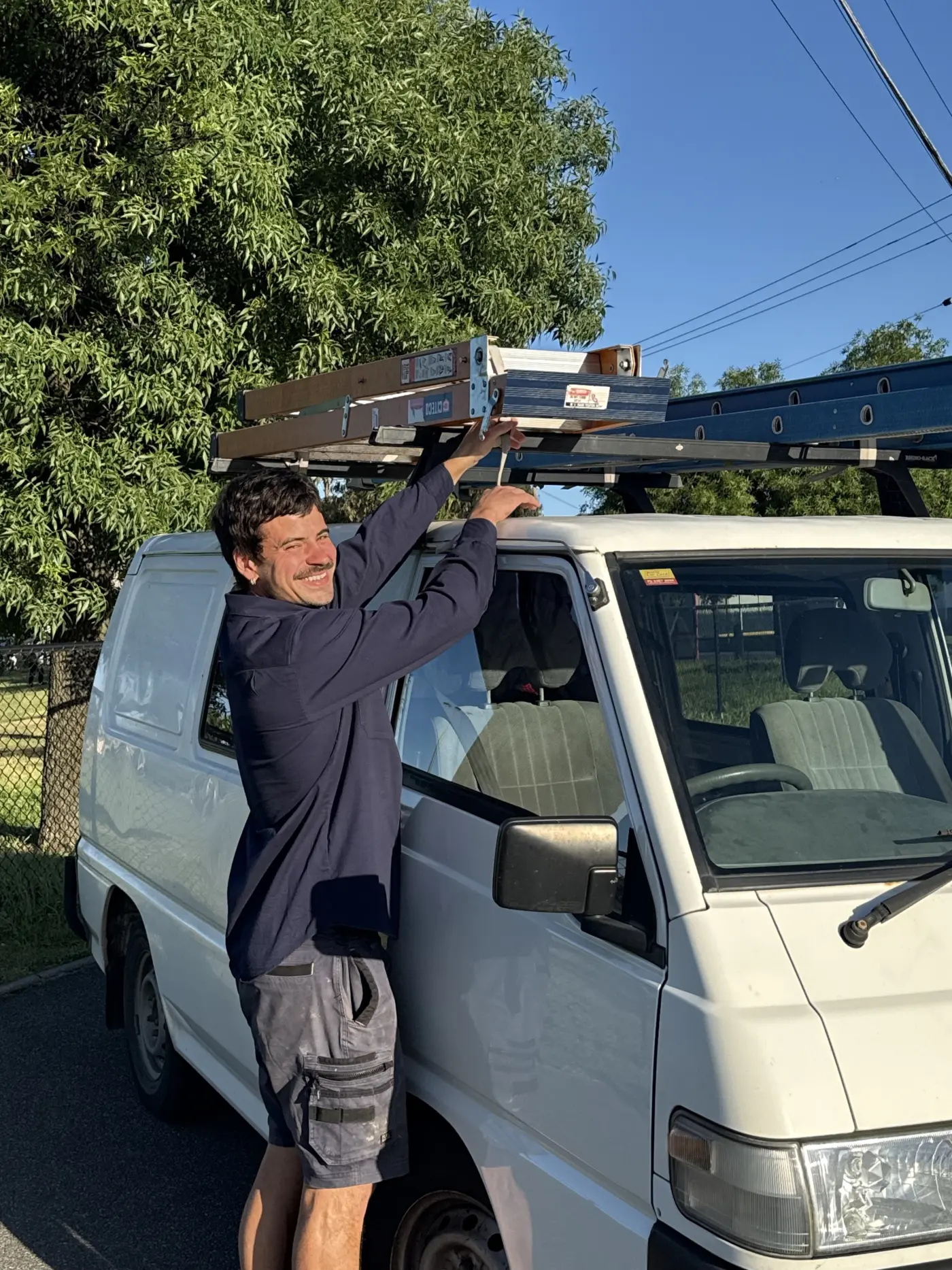 Jack and his van, working across Melbourne's inner north